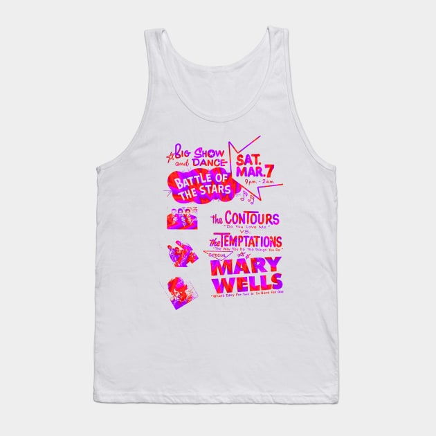 The Temptations , Contours , Mary Wells concert graphic Tank Top by HAPPY TRIP PRESS